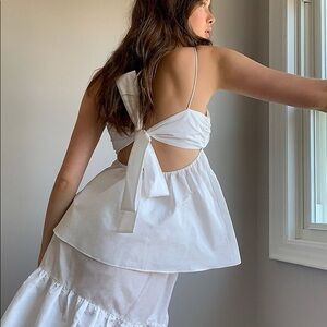 141. Aritzia Wilfred Satire Babydoll Tank With Back Tie Size Large Pistachio NWT